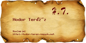 Hodor Teréz névjegykártya