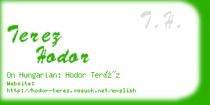 terez hodor business card